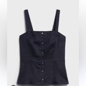Banana republic, Ramie button front tank size, medium